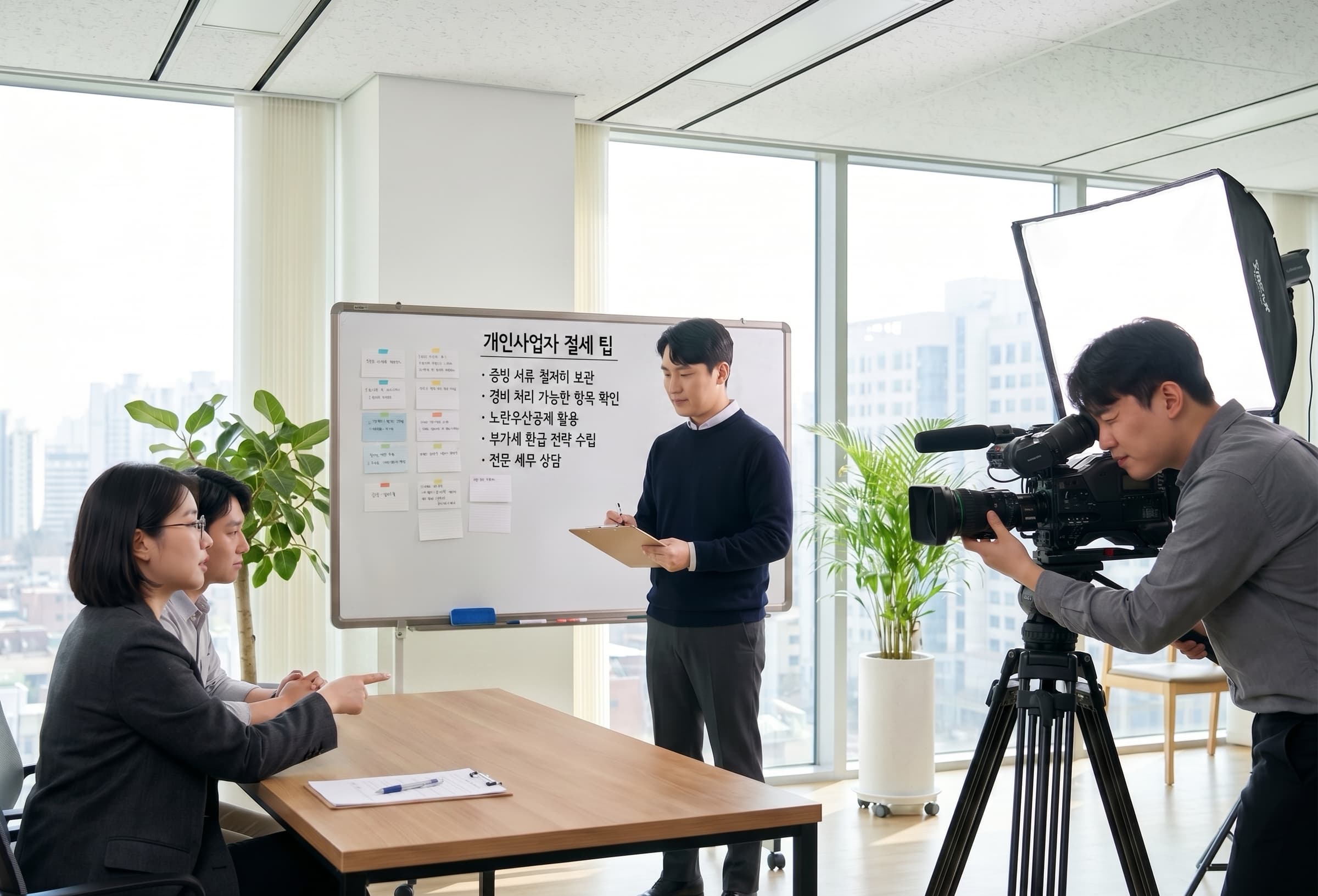 세무사 유튜브 화이트보드 촬영