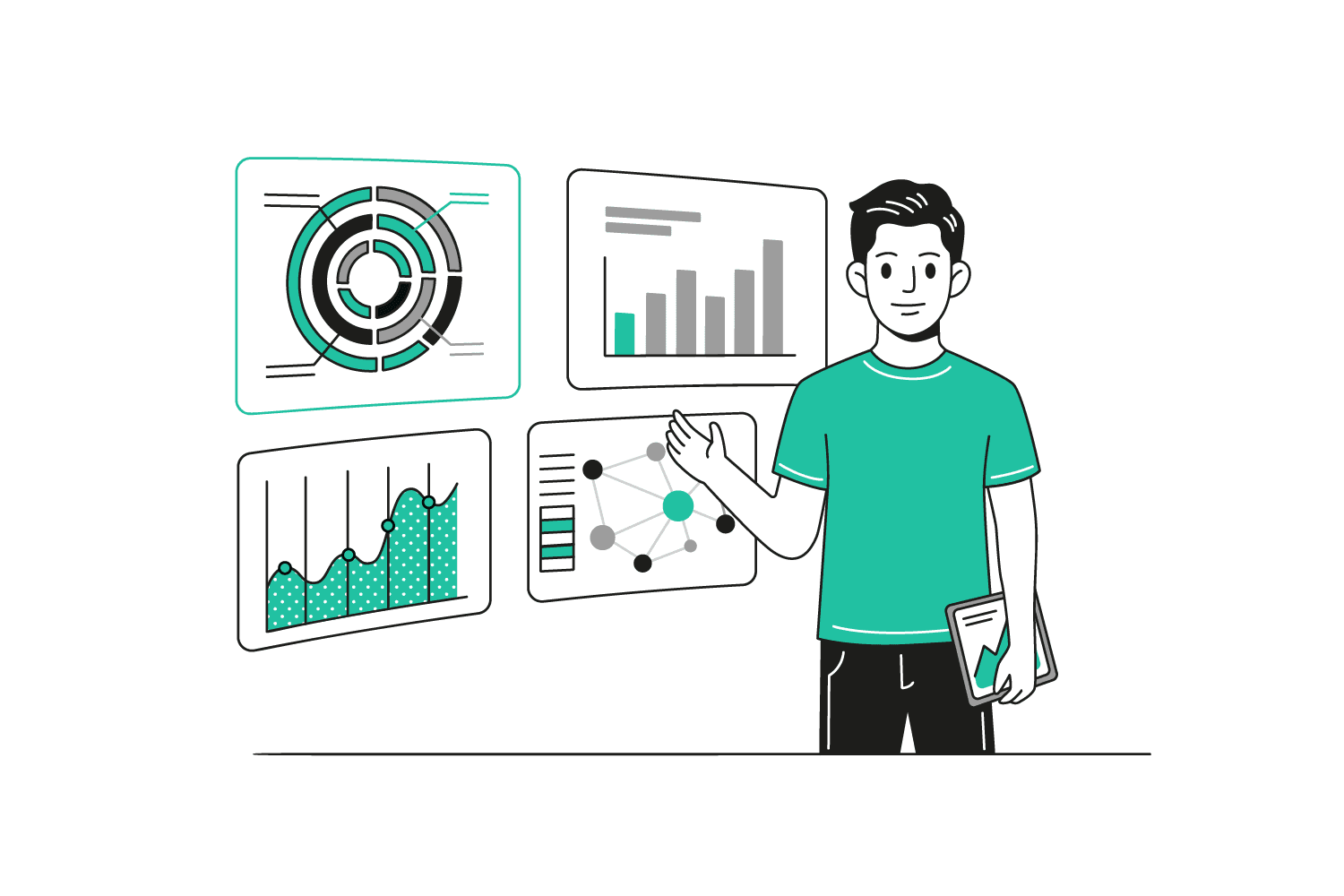 운영 리포트 기반 데이터 분석 시각 이미지